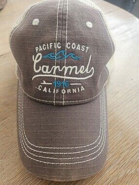 Carmel Pacific Coast California Trucker Hat - Brown & Cream
